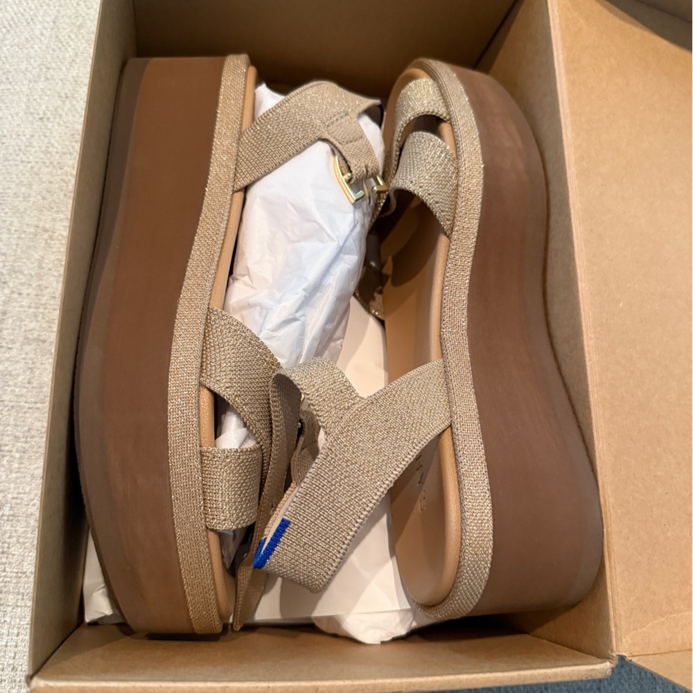 Rothy’s Criss-Cross Lightweight Wedge Sandals Size 8.5 NWT (Rothys Criss Cross)